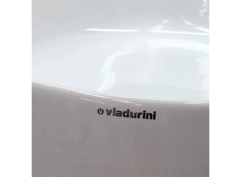 Modernes Design Keramik Oval Arbeitsplatte Waschbecken Made in Italy - Dable Viadurini