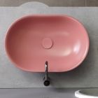 Ovales Aufsatzwaschbecken aus matter Keramik Made in Italy - Nelly Viadurini