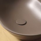 Ovales Aufsatzwaschbecken aus matter Keramik Made in Italy - Nelly Viadurini
