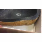 Waschbecken einzigen Stück Basalt in Hassan Lager Viadurini