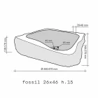 Arbeitsplatte Trägerstück aus Holz Fossil Goa Viadurini
