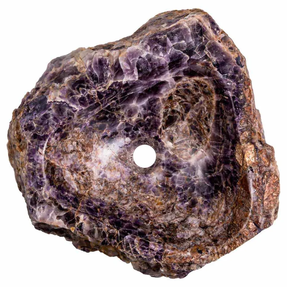 Handwaschbecken aus Amethyststein, Vidor Viadurini