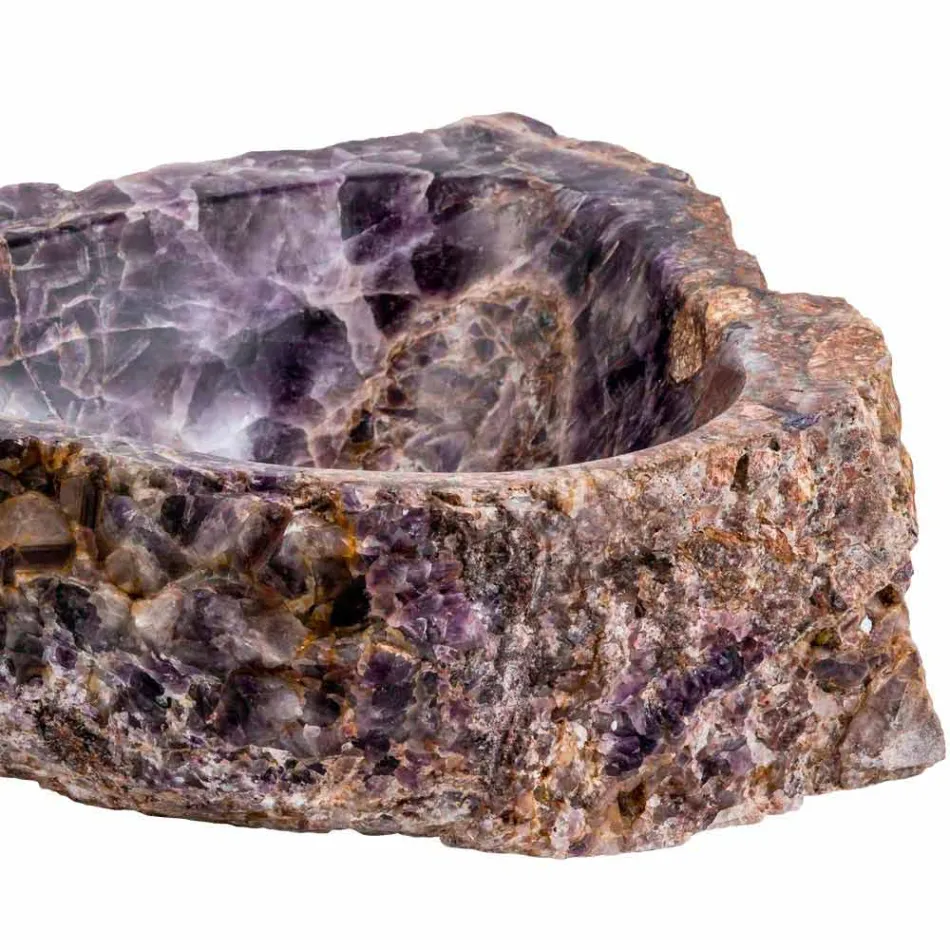 Handwaschbecken aus Amethyststein, Vidor Viadurini