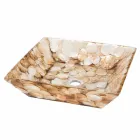 Akira Design quadratisches Aufsatzwaschbecken aus Kunstharz Viadurini