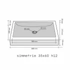 Arbeitsplatte Unterstützung Rechteckige Steingrau Natur Satun Viadurini