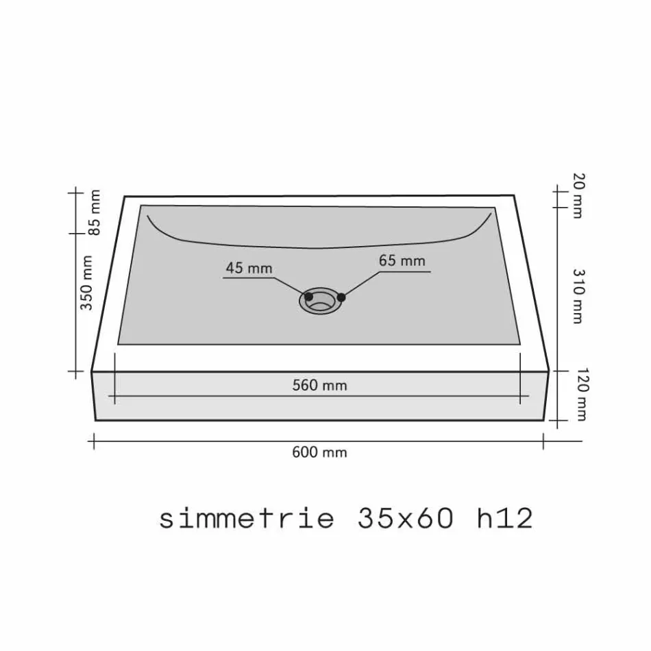 Arbeitsplatte Unterstützung Rechteckige Steingrau Natur Satun Viadurini