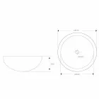 Rundes Waschbecken Handarbeit aus weißem Marmor - Leinen Viadurini