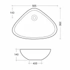 Aufsatzwaschtisch aus weißer Keramik Made in Italy - Hamburg Viadurini