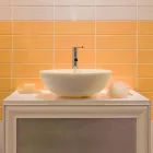 Arbeitsplatte Unterstützung Round Beige mit externen Nusa Geschliffen Viadurini