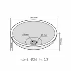 Kali rundes basaltschwarzes waschbecken Viadurini
