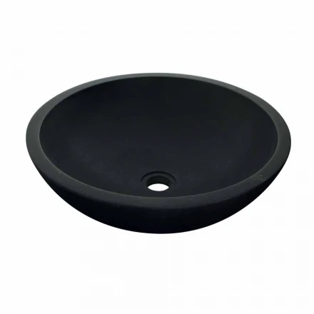 Arbeitsplatte Unterstützung Tondo in basaltschwarz Moyo Viadurini