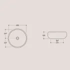 Rundes Aufsatzwaschbecken aus glänzender Keramik Made in Italy - Candito Viadurini