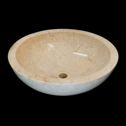aus runden Waschbecken aus Naturstein Job weiß Viadurini