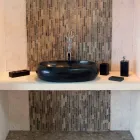 Arbeitsplatte Unterstützung Rund Stein Natural Black Waka Viadurini