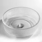 Rundes Aufsatzwaschbecken aus venezianischem Plissè-Glas, hergestellt in Italien – Zirkon Viadurini