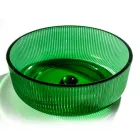 Rundes Aufsatzwaschbecken aus venezianischem Plissè-Glas, hergestellt in Italien – Zirkon Viadurini