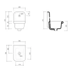Badezimmer Waschbecken aus weißer und farbiger Keramik 26 cm Vintage Style - Jordan Viadurini
