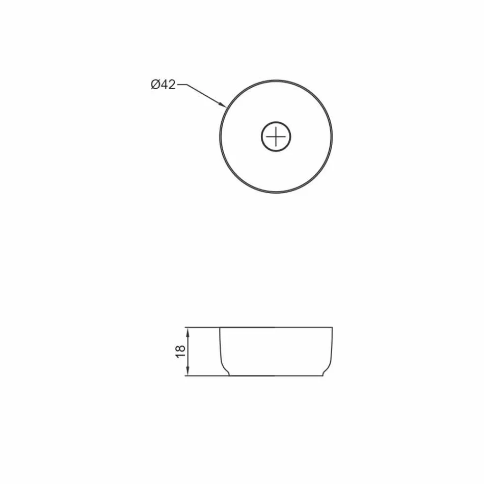 Runder Waschtisch mit modernem Design freistehend aus Italy Dalmine Viadurini