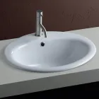 Modernes Design: Weißes Keramik-Aufsatzwaschbecken - Papavero Viadurini