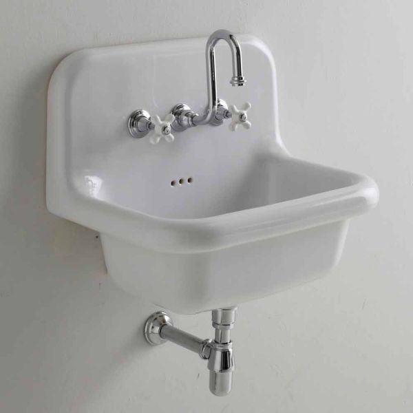 Davis vintage rechteckige weiße wand keramik waschbecken