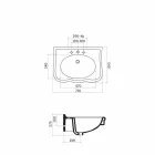 Waschtischwand oder mit Keramiksäule L70cm Made in Italy Avise Viadurini