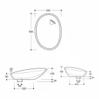 Design-Aufsatzwaschtisch aus Keramik, glänzend Viadurini