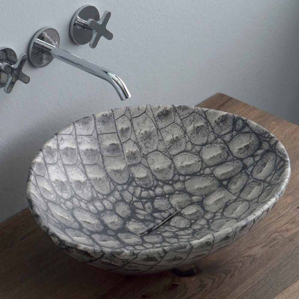 Design keramik aufsatzwaschtisch hergestellt in italy animals