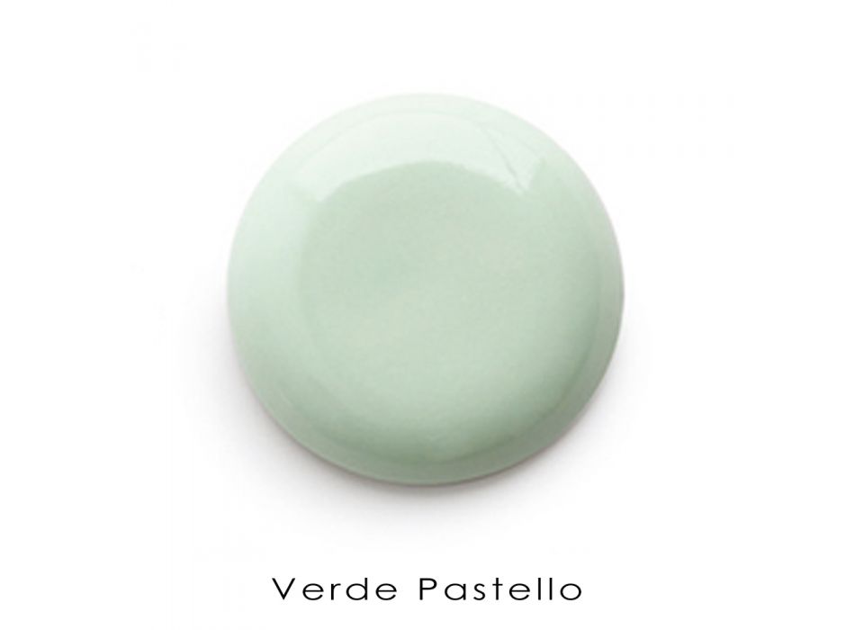 Freistehendes Eckwaschbecken aus moderner farbiger Keramik 42 cm - Angelino Viadurini