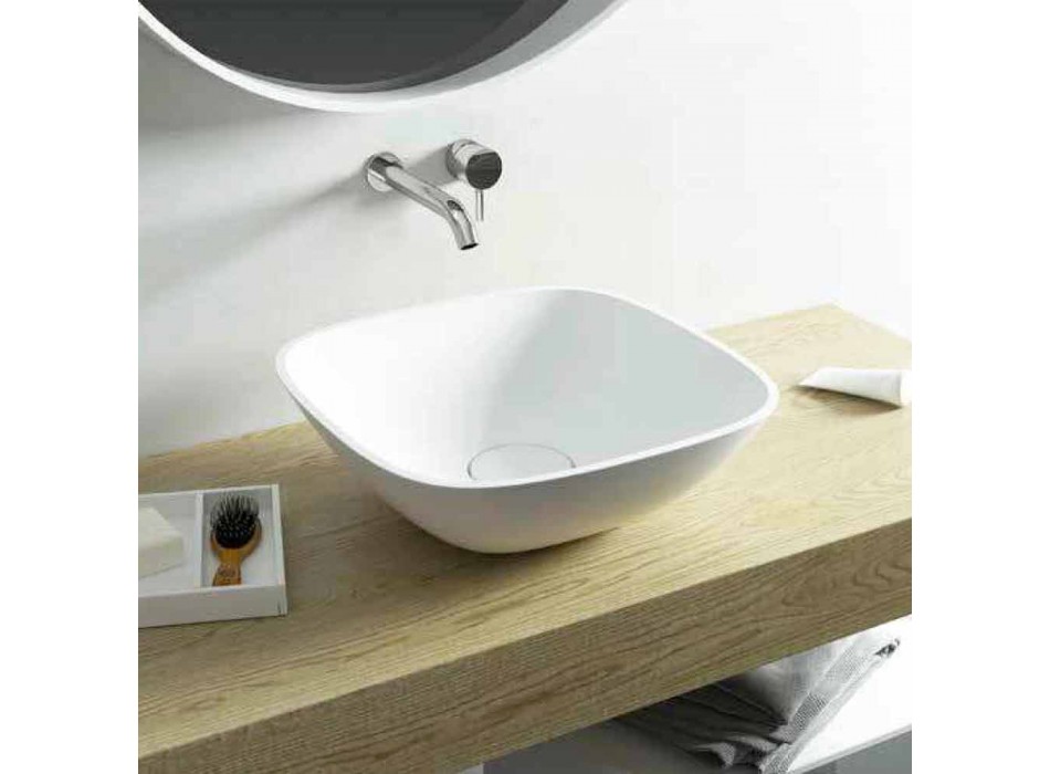 Freistehendes Waschbecken ba quadratisches Badezimmer hergestellt in Italien Taormina Mini