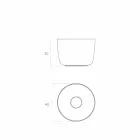 Freistehendes rundes freistehendes Waschbecken in Italien, Lallio Viadurini