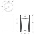 Freistehendes Aufsatzwaschbecken aus Keramik Made in Italy - Ragazza Viadurini