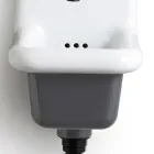 Freistehendes Badezimmerwaschbecken aus weißer und farbiger Keramik 26 cm - Jordan Viadurini