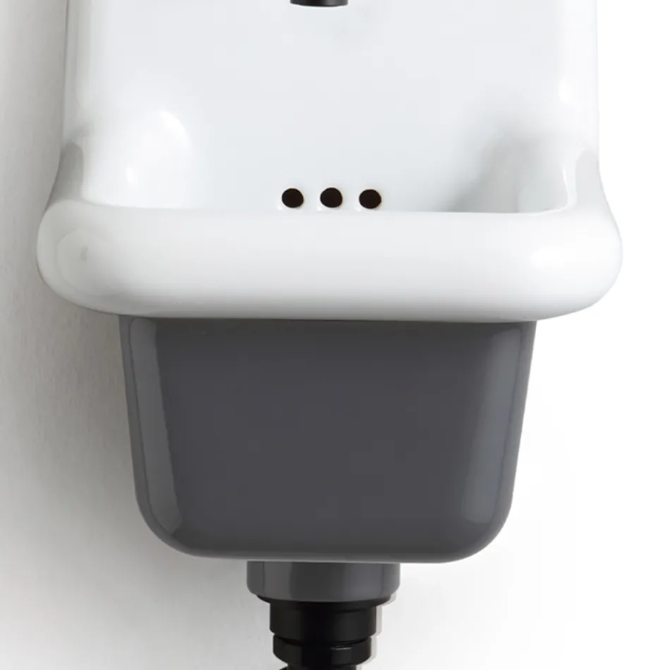 Freistehendes Badezimmerwaschbecken aus weißer und farbiger Keramik 26 cm - Jordan Viadurini