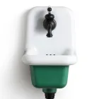 Freistehendes Badezimmerwaschbecken aus weißer und farbiger Keramik 26 cm - Jordan Viadurini