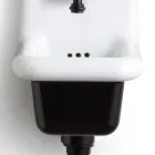 Freistehendes Badezimmerwaschbecken aus weißer und farbiger Keramik 26 cm - Jordan Viadurini