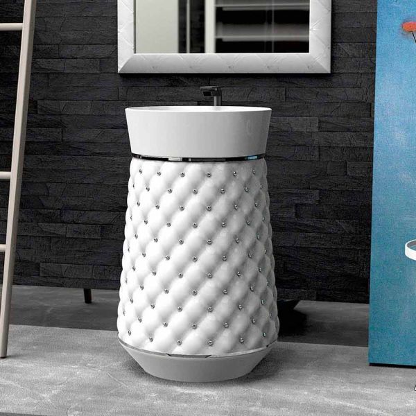 Waschbecken freestanding in modernem design aus solid surface elizabeth