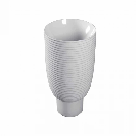 Freistehendes Waschbecken aus weißer Keramik oder farbigem Trabia Viadurini