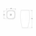 Gais modernes Design freistehendes Waschbecken aus Keramik, made in Italy Viadurini