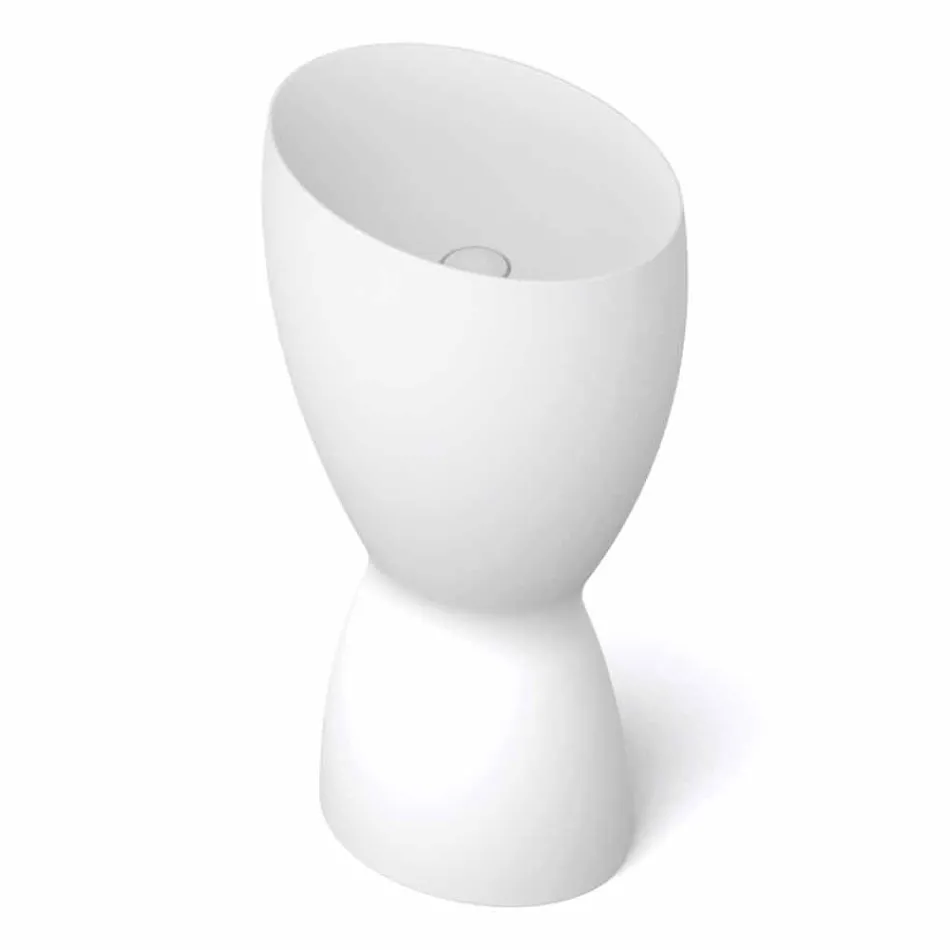 Modernes freistehendes Keramikwaschbecken made in Italy, Basile Viadurini