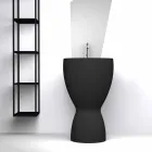 Modernes freistehendes Keramikwaschbecken made in Italy, Basile Viadurini