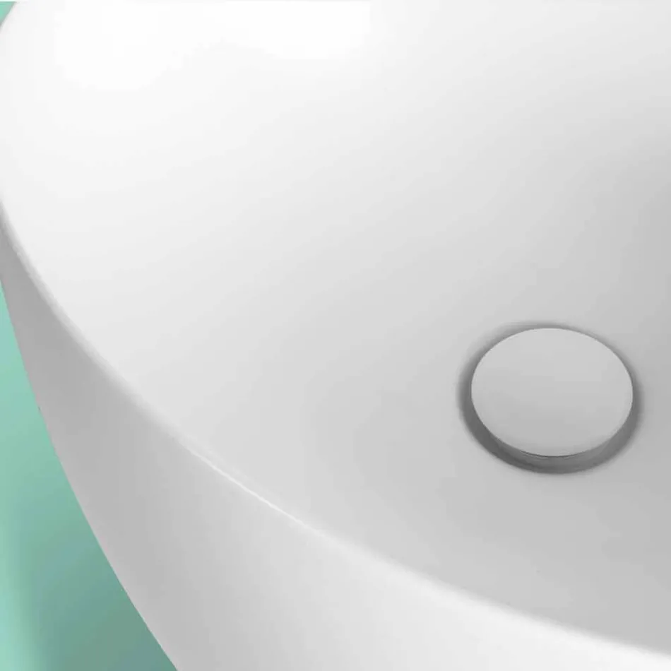 Modernes freistehendes Keramikwaschbecken made in Italy, Basile Viadurini