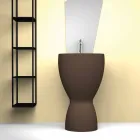 Modernes freistehendes Keramikwaschbecken made in Italy, Basile Viadurini