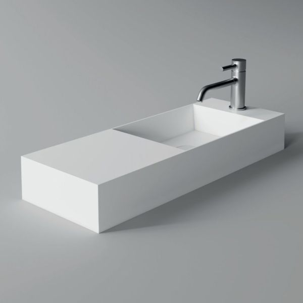 Modernes design made in italy waschbecken aus weißer oder farbiger keramik - act
