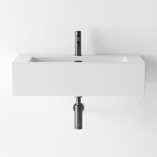 Hänge- oder aufsatzwaschbecken aus farbiger keramik made in italy - quadro