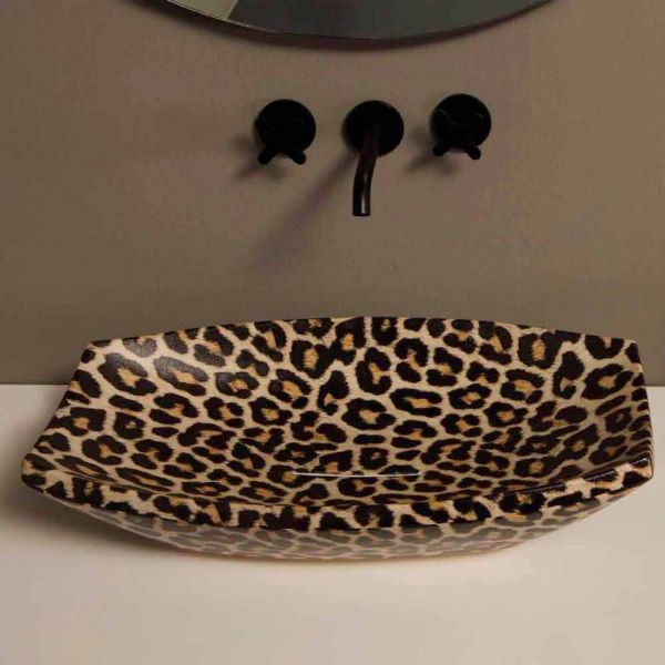 Aufsatzwaschbecken aus keramik, gepard, design made in italy laura