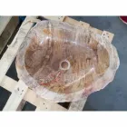 Waschbecken aus Holz Fossil Zähler Goa Einzelstück Viadurini