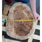 Waschbecken aus Holz Fossil Zähler Goa Einzelstück Viadurini