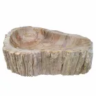 Holz Fossil Waschbecken Arbeitsplatte Goa Einzelstück Viadurini