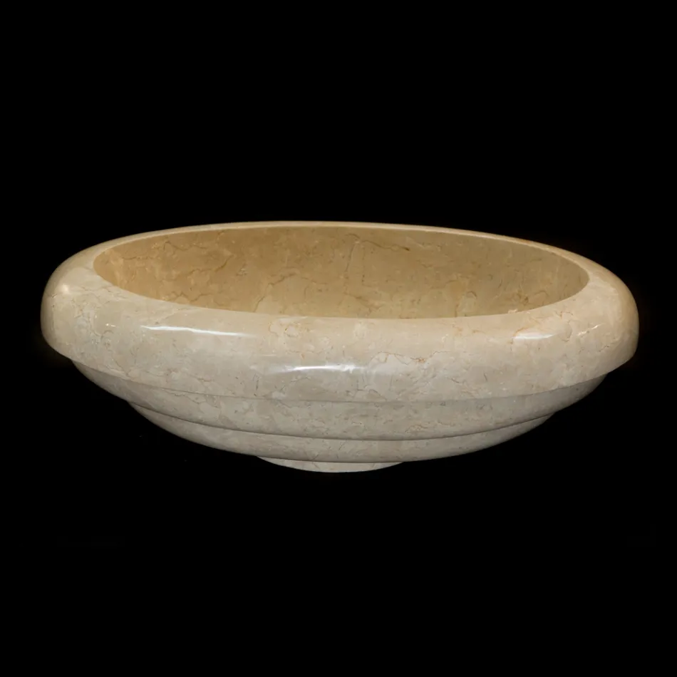 Tito-Design-Aufsatzwaschbecken aus Marmor, Einzelstück Viadurini