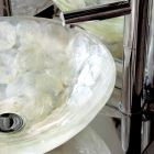 Aufsatzwaschbecken aus Harz mit modernen Perlmutteinsätzen - Salvatore Viadurini